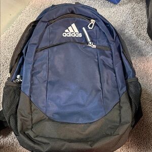 adidas Navy and Black Men's Backpack with White Logo